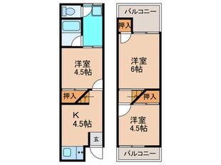 上神田2丁目テラスハウスの物件間取画像